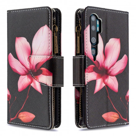 Xiaomi Mi Note 10 / Note 10 Pro Funda Zipped Pocket Flower