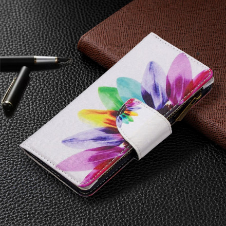 Xiaomi Mi Note 10 / Note 10 Pro Funda Zipped Pocket Flower