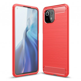 Xiaomi M1 11 Lite / Mi 11 Lite 5G Funda de fibra de carbono cepillada