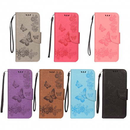 Poco M3 Butterflies Only Funda with Strap