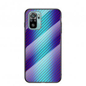 Xiaomi Redmi Note 10 / Note 10 Pro Funda de cristal templado de fibra de carbono