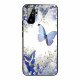 Xiaomi Redmi Note 10 / Note 10s Funda de cristal templado con diseño de mariposa