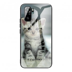 Xiaomi Redmi Note 10 / Note 10s Funda de cristal templado Kitten