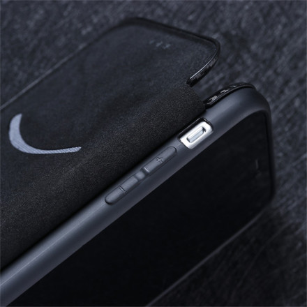 Flip Cover Xiaomi Redmi Note 10 / Note 10s de fibra de carbono con soporte de anillo