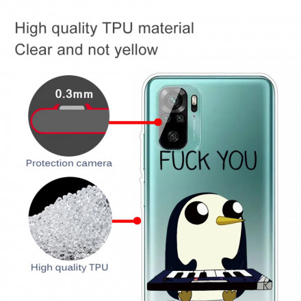 Xiaomi Redmi Note 10 / Note 10s Funda Penguin Fuck You