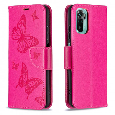 Xiaomi Redmi Note 10 / Note 10s Funda con colgante estampada de mariposa