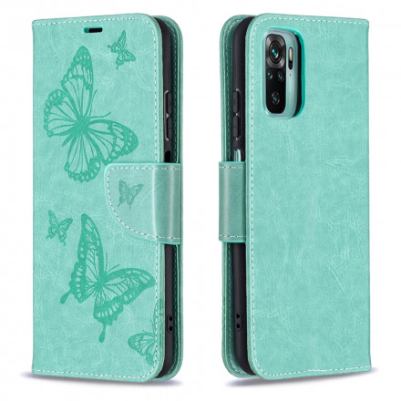 Xiaomi Redmi Note 10 / Note 10s Funda con colgante estampada de mariposa
