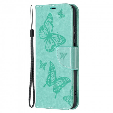 Xiaomi Redmi Note 10 / Note 10s Funda con colgante estampada de mariposa