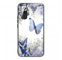 Xiaomi Redmi Note 10 Pro Funda de cristal templado con diseño de mariposa