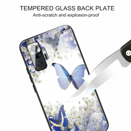 Xiaomi Redmi Note 10 Pro Funda de cristal templado con diseño de mariposa