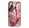 Xiaomi Redmi Note 10 Pro Funda Dura Vidrio Flores Rosa