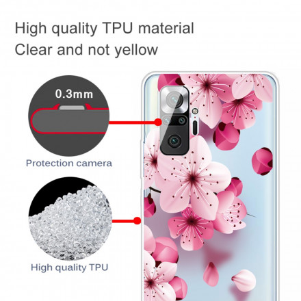 Funda Xiaomi Redmi Note 10 Pro Flores Pequeñas Rosa