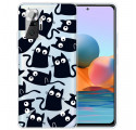 Funda Xiaomi Redmi Note 10 Pro Múltiples Gatos Negros