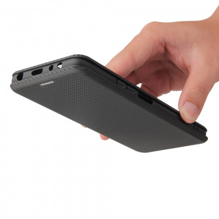 Flip Cover Xiaomi Redmi Note 10 Pro Fibra de Carbono con Soporte de Anillo