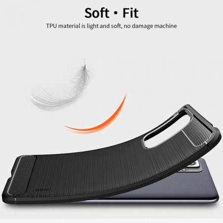 Xiaomi Redmi Note 10 Pro Funda de fibra de carbono cepillada Mofi