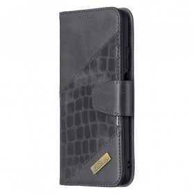 Funda de piel de cocodrilo para Poco M3 Classic