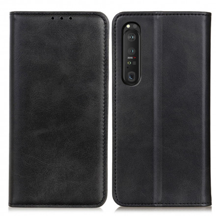 Flip Cover Sony Xperia 1 III Split Leather Elegance