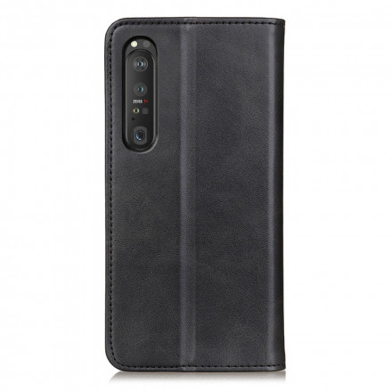 Flip Cover Sony Xperia 1 III Split Leather Elegance