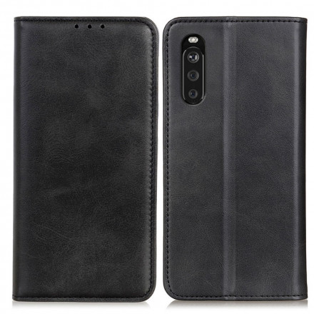 Flip Cover Sony Xperia 10 III Split Leather Elegance