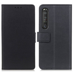 Funda clásica de polipiel para Sony Xperia 1 III