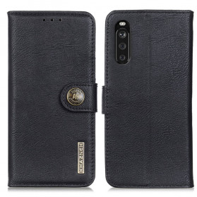 Funda de polipiel para Sony Xperia 10 III KHAZNEH