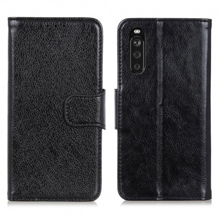 Funda Sony Xperia 10 III de cuero napa dividido