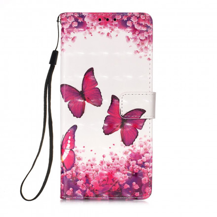 Funda Xiaomi Poco X3 Red Butterflies