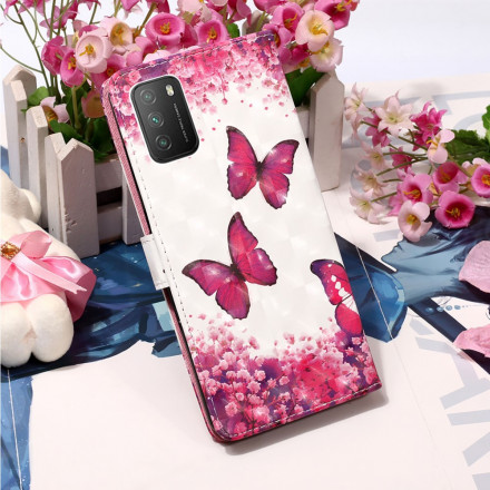 Funda Xiaomi Poco X3 Red Butterflies