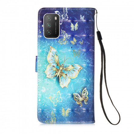 Poco M3 Gold Butterfly Cover