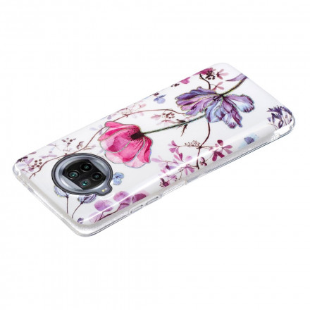 Xiaomi Mi 10T Lite 5G / Redmi Note 9 Pro 5G Funda Flores Jaspeadas