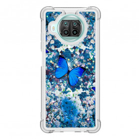 Xiaomi Mi 10T Lite 5G / Redmi Note 9 Pro 5G Funda Mariposas Azul Brillo