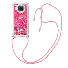 Xiaomi Mi 10T Lite 5G / Redmi Note 9 Pro 5G Funda de purpurina con cordón