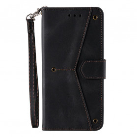 Funda Xiaomi Mi 10T Lite 5G / Redmi Note 9 Pro 5G Piel de imitación de dos tonos con remaches