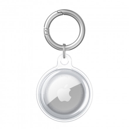 Llavero de silicona AirTag transparente