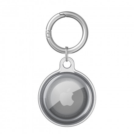Llavero de silicona AirTag transparente