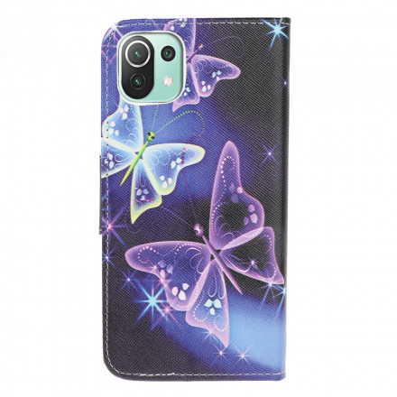 Xiaomi Mi 11 Lite / Lite 5G Neon Butterfly Funda