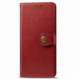 Samsung Galaxy A51 5G Funda de polipiel con cierre vintage