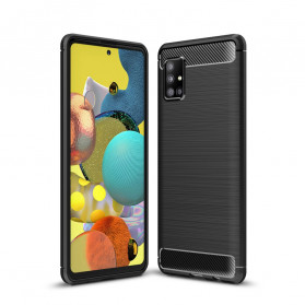 Funda de fibra de carbono cepillada para Samsung Galaxy A51 5G
