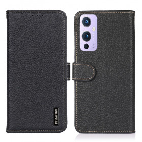 OnePlus 9 Funda de cuero Litchi KHAZNEH