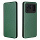 Flip Cover Xiaomi Mi 11 Ultra de fibra de carbono con soporte de anillo