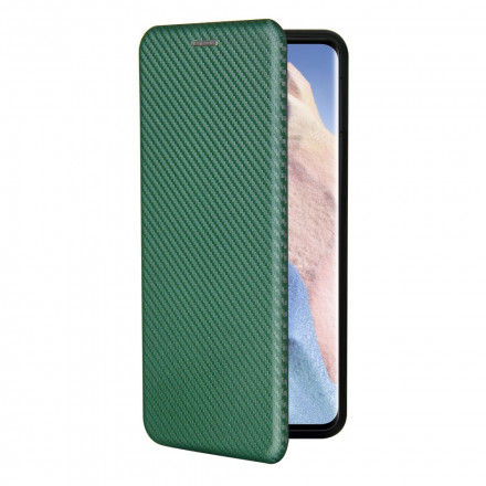 Flip Cover Xiaomi Mi 11 Ultra de fibra de carbono con soporte de anillo