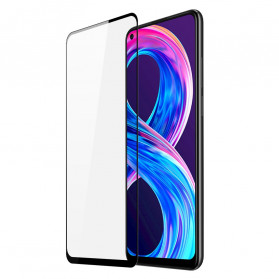Protector de pantalla de cristal templado del Realme 8 / 8 Pro negro