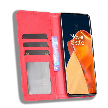 OnePlus 9 Pro Vintage Leather Effect Flip Cover