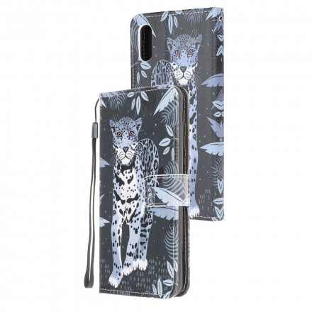 Funda con colgante de leopardo para Samsung Galaxy XCover 5