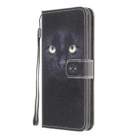 Funda Samsung Galaxy XCover 5 con colgante negra de ojo de gato