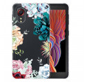 Funda de flor de acuarela transparente para Samsung Galaxy XCover 5