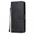 Funda con colgante de árbol y búho para Samsung Galaxy XCover 5