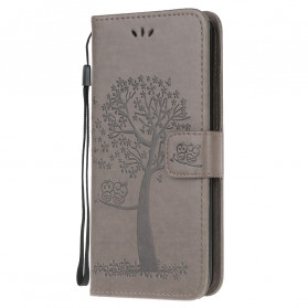 Funda con colgante de árbol y búho para Samsung Galaxy XCover 5