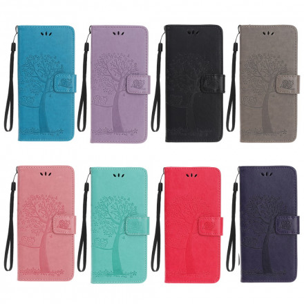 Funda con colgante de árbol y búho para Samsung Galaxy XCover 5 Funda con colgante de árbol y búho para Samsung Galaxy XCover 5