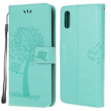 Funda con colgante de árbol y búho para Samsung Galaxy XCover 5